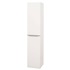 Mailo, kúpeľňová skrinka vysoká 170 cm, biela, chróm madlo
