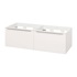 Mailo, koupelnová skříňka 121 cm, bílá, chrom madlo