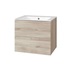 Aira, koupelnová skříňka s keramickým umyvadlem 61 cm, dub Kronberg