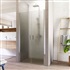 Sprchové dvere, LIMA, dvojkrídlové, lietacie,  100 cm, chróm ALU, sklo Point