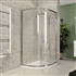 Sprchový kout, Kora Lite, čtvrtkruh, 90 cm, R550, chrom ALU, sklo Čiré