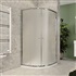 Sprchový kout, Kora Lite, čtvrtkruh, 90 cm, R550, chrom ALU, sklo Grape