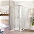 Sprchovací kút, LIMA, štvrťkruh, 90 cm, chróm  ALU, sklo Číre