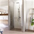 Sprchové dveře, Lima, dvoukřídlé, lítací, 100x190 cm, chrom ALU, sklo Čiré