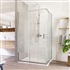 Sprchový kout, LIMA, obdélník, 120x80 cm, chrom ALU, sklo Čiré