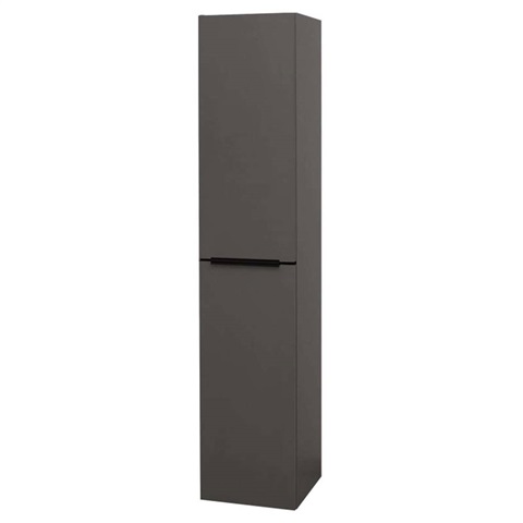 Mailo, koupelnová skříňka vysoká 170 cm, antracit, černé madlo