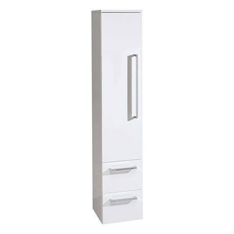 Bathroom cabinet, hanging without feet, left, white / white