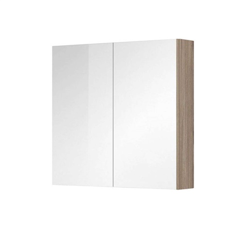 Aira, Ponte koupelnová galerka 80 cm, zrcadlová skříňka, dub Kronberg