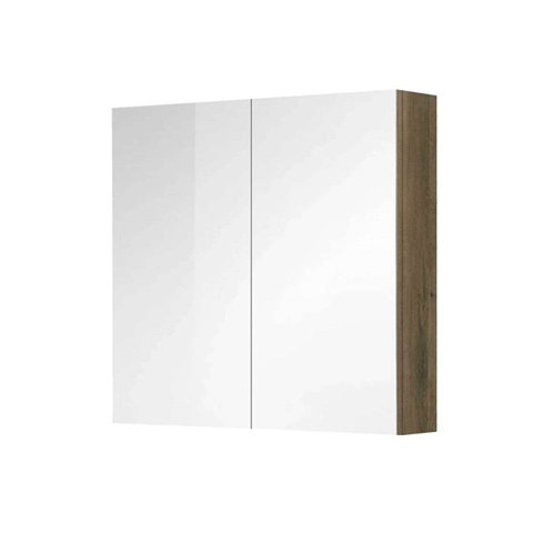 Aira, koupelnová galerka 80 cm, zrcadlová skříňka, dub Halifax