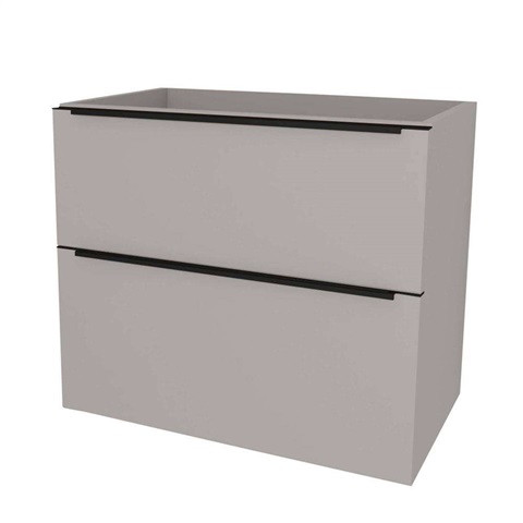Mailo, koupelnová skříňka 81 cm, černé madlo, Multidecor, Arktická šedá
