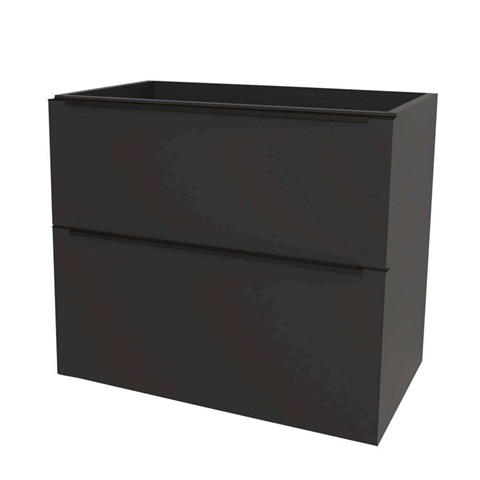 Mailo, koupelnová skříňka 61 cm, černé madlo, Multidecor, Černá Supermat