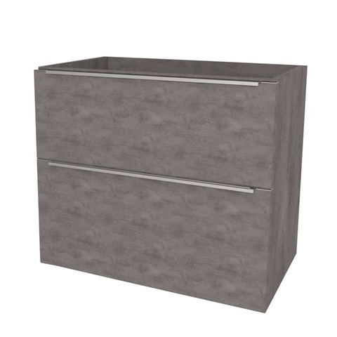 Mailo, koupelnová skříňka 81 cm, chrom madlo, Multidecor, Beton tmavě šedý