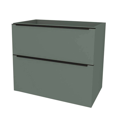 Mailo, koupelnová skříňka 81 cm, černé madlo, Multidecor, Zelená Verde
