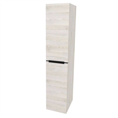 Mailo, koupelnová skříňka vysoká 170 cm, černé madlo, Multidecor, White Loft Pine