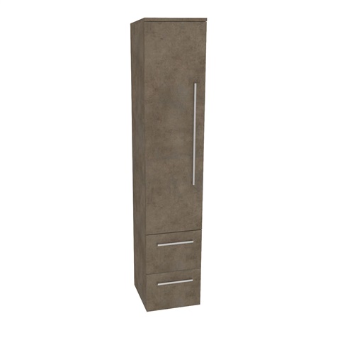 Bino, koupelnová skříňka vysoká 163 cm, levá, Multidecor, Beton Chicago tm šedý