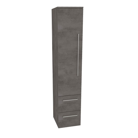 Bino, koupelnová skříňka vysoká 163 cm, levá, Multidecor, Beton tmavě šedý