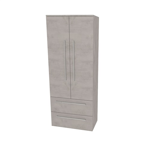 Bino, koupelnová skříňka vysoká 163 cm, dvojitá, Multidecor, Chromix stříbrný