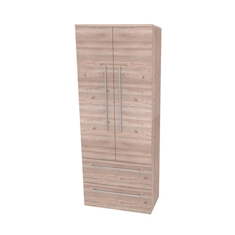 Bino, koupelnová skříňka vysoká 163 cm, dvojitá, Multidecor, Dub Nelson