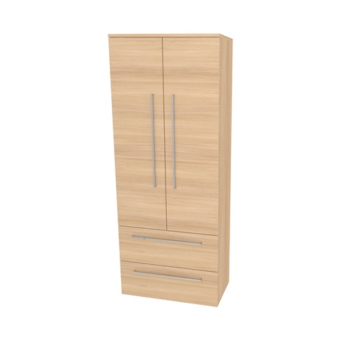 Bino, koupelnová skříňka vysoká 163 cm, dvojitá, Multidecor, Dub Sand Barbera