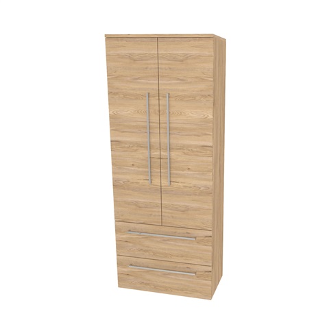 Bino, koupelnová skříňka vysoká 163 cm, dvojitá, Multidecor, Jasan horský