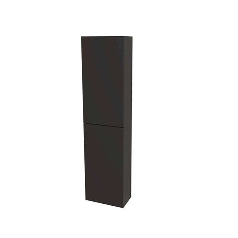 Aira, kúpeľňová skrinka 170 cm vysoká, pravé otváranie, Multidecor, Čierna Supermat