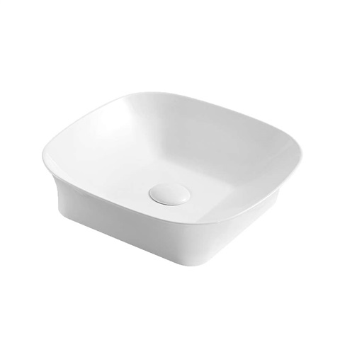 Countertop washbasin without overflow, 400x400x105 mm, square, ceramic