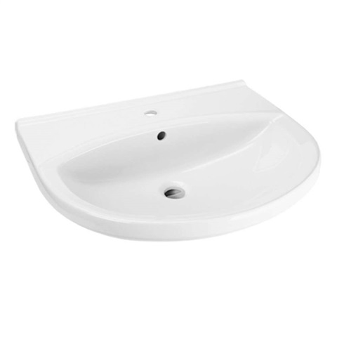 The washbasin with hole for faucet 55cm