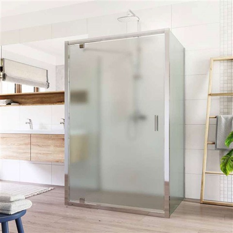 Sprchový kout  Lima, čtverec,pivotové dv., 2x boční stěna, chrom ALU, sklo Poin 6mm