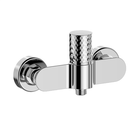 Shower wall mounted faucet diamond, Viana, without accessories, chrome