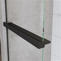 Shelf for walk-in showers, 120 cm, black ALU
