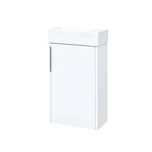 Vigo, koupelnová skříňka s keramickým umývátkem, 41 cm, bílá