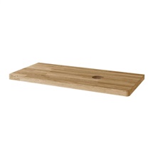 Siena, koupelnová deska na skříňku, dub masiv, 80 cm, L/P, asymetrická, s výřezem na skříňku 60 cm