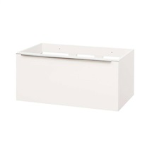 Mailo, koupelnová skříňka 81cm, bílá, chrom madlo
