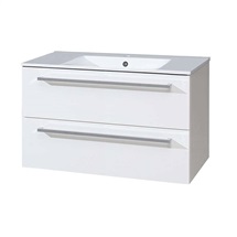 Bino, koupelnová skříňka s keramickým umyvadlem 101 cm, bílá