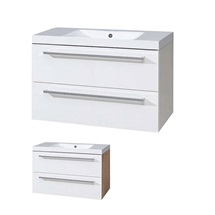 Bino bathroom cabinet with washbasin made of cast marble 100 cm