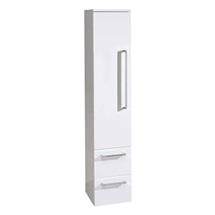Bathroom cabinet, hanging without feet, left, white / white