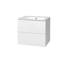 Aira, kúpeľňová skrinka s keramickým umývadlom 61 cm, bílá