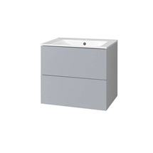 Aira, koupelnová skříňka s keramickým umyvadlem 61 cm, šedá