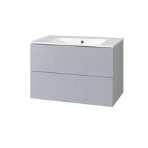 Aira, koupelnová skříňka s keramickým umyvadlem 81 cm, šedá