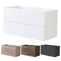 Aira, koupelnová skříňka, spodní, bílá, 2 zásuvky, push, 100 cm