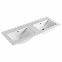 Cabinet doublebasin SLIM, 121 x 46 x 18 cm, ceramic, white