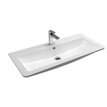 Cabinet basin, 101x46,5x16 cm, cast marble, white