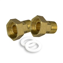 Half coupling for water meter with a seal - 2pc
