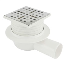 Floor siphon 100x100 mm with s.s. grating