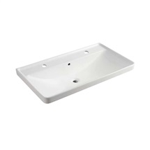 Cabinet two-tap basin, 101x47,5x20,5 cm, ceramic, white