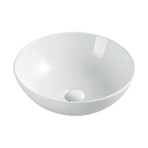 Countertop washbasin without overflow, 400x400x145 mm, round, ceramic