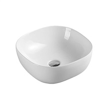 Countertop washbasin without overflow, 410x410x150 mm, square, ceramic