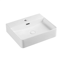 Countertop and wall-hung washbasin with overflow, 500x420x125 mm, ceramic
