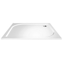 Rectangular shower tray, 90x80x3 cm, without legs, cast marble