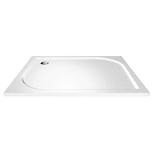 Rectangular shower tray, 100x90x3 cm, without legs, cast marble